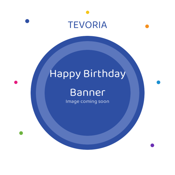 Tevoria p10 Happy Birthday Banner — Gold Foil